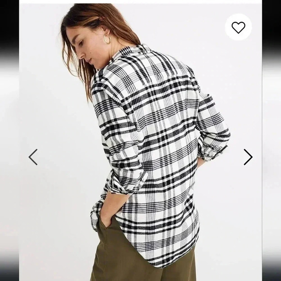 Madewell Flannel Oversized Ex-Boyfriend Shirt in Romana Plaid(S) - Picture 3 of 10